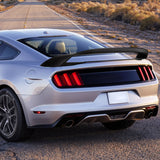 Coolstuffguru Compatible with Ford Mustang GT350R Style 4PC Matte Black ABS Trunk Wing Lower Spoiler