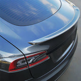 Coolstuffguru Compatible with Tesla Model S Black Carbon Fiber Factory Style Rear Trunk Spoiler Wing