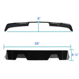 Coolstuffguru Compatible with 2014-2021 Toyota Tundra Glossy Black Rear Window Roof Top Spoiler Cab Wing