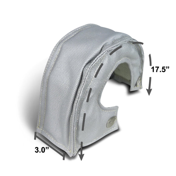 Coolstuffguru T3 Grey Turbo/Turbocharger Heat Shield Wrap Blanket T25 T28 Gt25 Gt30 Gt35 Gt37