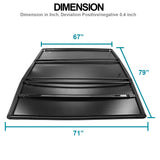 Coolstuffguru Compatible with Dodge Ram 1500/2500/3500 6.4ft Bed Tri-Fold Tonneau Cover