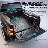 Coolstuffguru Compatible with Ford F150 Super Crew Cab 6.5ft Bed Black Tri-Fold Trifold Soft Tonneau Cover