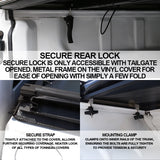 Coolstuffguru Compatible with Nissan Frontier Navara D40 King Cab 6ft Tri-Fold Tonneau Cover