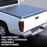 Coolstuffguru Compatible with Ford F150 Super Crew Cab 6.5ft Bed Black Tri-Fold Trifold Soft Tonneau Cover