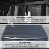 Coolstuffguru Hard Quad Fold Tonneau Cover Compatible with Nissan Forntier 6'-1" Bed W/ Or W/Out Utilitrack 2005-2011