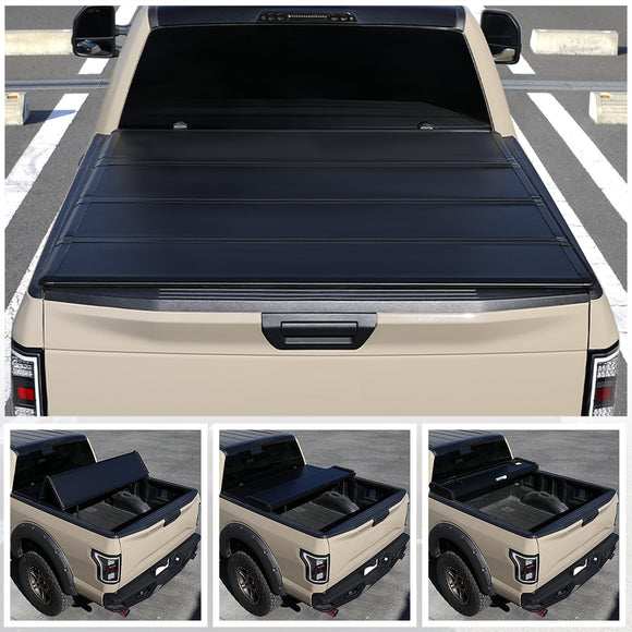 Coolstuffguru Hard Quad Fold Tonneau Cover Compatible with Nissan Forntier 6'-1