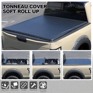 Coolstuffguru 5'8" Short Bed Vinyl Tonneau Cover Compatible with 2009-2019 Dodge Ram 1500 2500 3500