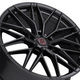 1 X TIS Motorsports 505B 19X8.5 5X112 66.6 Hub +35 Offset Gloss Black Wheel Rim