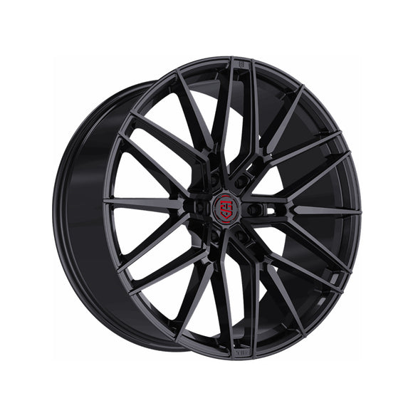 1 X TIS Motorsports 506B 22X10 6X135 87.1 Hub +24 Offset Gloss Black Wheel Rim