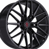 1 X TIS Motorsports 506B 24X10 6X135 87.1 Hub +24 Offset Gloss Black Wheel Rim