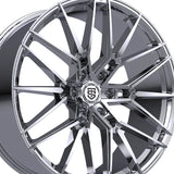 1 X TIS Motorsports 506C 24X10 6X135 87.1 Hub +24 Offset Chrome Plated Wheel Rim