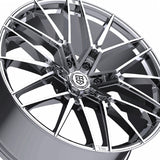 1 X TIS Motorsports 506C 24X10 6X135 87.1 Hub +24 Offset Chrome Plated Wheel Rim