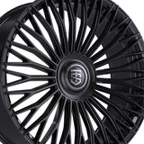 1 X TIS Motorsports 507B 18X8 5X112/5X4.50 73.1 Hub +35 Offset Black Wheel Rim