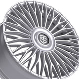 1 X TIS Motorsports 507S 22X9 5X115/5X120 73.1 Hub +15 Offset Silver Wheel Rim