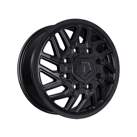 1 X TIS 544B Dually 22X8.25 8X210 154.3 Hub +127 Offset Gloss Black Wheel Rim