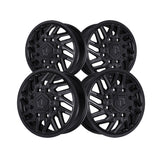 1 X TIS 544B Dually 17X6.5 8X6.50 121.7 Hub +129 Offset Gloss Black Wheel Rim