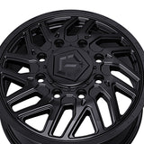 1 X TIS 544B Dually 17X6.5 8X210 154.3 Hub +129 Offset Gloss Black Wheel Rim
