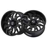 1 X TIS 544BM 2.0 20X9 8X170 125.2 Hub +01 Offset Gloss Black Milled Wheel Rim