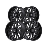1 X TIS 544BM 2.0 20X9 8X170 125.2 Hub +17 Offset Gloss Black Milled Wheel Rim