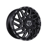 1 X TIS 544BM Dually 20X8.25 8X210 154.3 Hub +127 Offset Gloss Black w/Milled Accents Wheel Rim