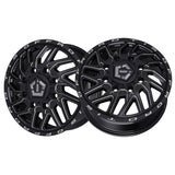 1 X TIS 544BM Dually 20X8.25 8X210 154.3 Hub +127 Offset Gloss Black w/Milled Accents Wheel Rim