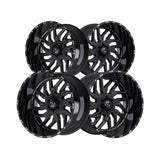 1 X TIS 544BSM 22X12 8X6.50 125.2 Hub -44 Offset Brushed Silver & Milled Wheel Rim