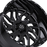 1 X TIS 544BSM 22X12 8X6.50 125.2 Hub -44 Offset Brushed Silver & Milled Wheel Rim