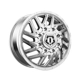 1 X TIS 544C Dually 22X8.25 8X6.50 121.7 Hub +127 Offset Chrome Plated Wheel Rim