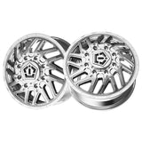 1 X TIS 544C Dually 17X6.5 8X210 154.3 Hub +129 Offset Chrome Plated Wheel Rim
