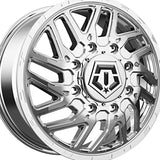 1 X TIS 544C Dually 17X6.5 8X210 154.3 Hub +129 Offset Chrome Plated Wheel Rim