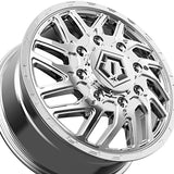 1 X TIS 544C Dually 22X8.25 8X200 142 Hub +127 Offset Chrome Plated Wheel Rim