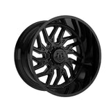 1 X TIS 544B 20X9 8X170 125.2 Hub +17 Offset Gloss Black Wheel Rim