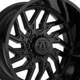 1 X TIS 544B 18X9 6X135 106.2 Hub +18 Offset Gloss Black Wheel Rim