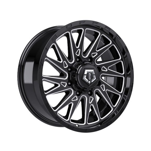 1 X TIS 547BM 2.0 20X9 6X135 106.2 Hub +18 Offset Gloss Black Milled Wheel Rim