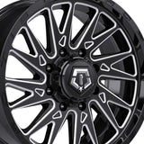 1 X TIS 547BM 2.0 18X9 6X135 106.2 Hub +18 Offset Gloss Black w/Milled Accents Wheel Rim