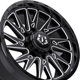 1 X TIS 547BM 2.0 20X9 8X180 124.3 Hub +18 Offset Gloss Black Milled Wheel Rim
