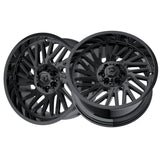 1 X TIS 553B 20X10 8X6.50 125.2 Hub -12 Offset Black Wheel Rim