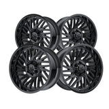 1 X TIS 553B 20X9 8X170 125.2 Hub +18 Offset Black Wheel Rim
