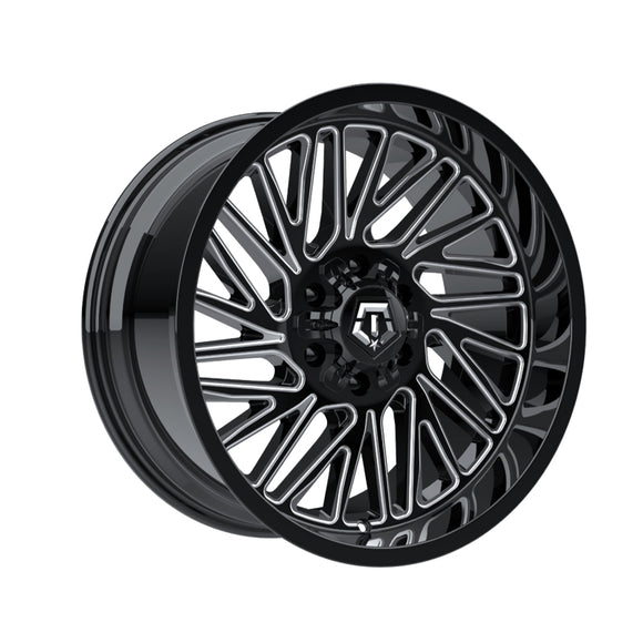 1 X TIS 553BM 20X9 8X170 125.2 Hub +00 Offset Black Wheel Rim