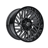 1 X TIS 553BM 20X9 8X170 125.2 Hub +00 Offset Black Wheel Rim