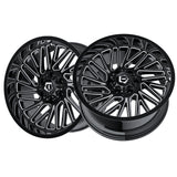 1 X TIS 553BM 20X10 6X135 / 6X5.50 106.1 Hub -12 Offset Black Wheel Rim