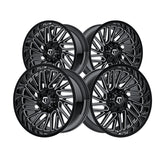 1 X TIS 553BM 20X9 6X5.50 / 6X135 106.1 Hub +00 Offset Black Wheel Rim