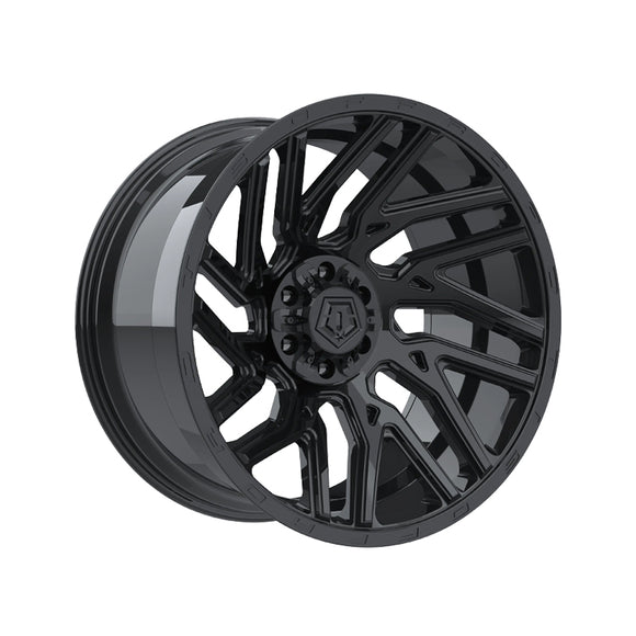 1 X TIS 554B 22X12 6X135/6X5.50 108 Hub -44 Offset Black Wheel Rim