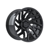 1 X TIS 554B 20X10 8X6.50 125.2 Hub -19 Offset Black Wheel Rim
