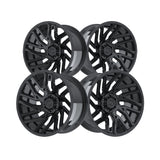 1 X TIS 554B 20X10 8X6.50 125.2 Hub -19 Offset Black Wheel Rim