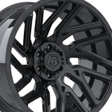 1 X TIS 554B 22X10 6X135/6X5.50 108 Hub -19 Offset Black Wheel Rim