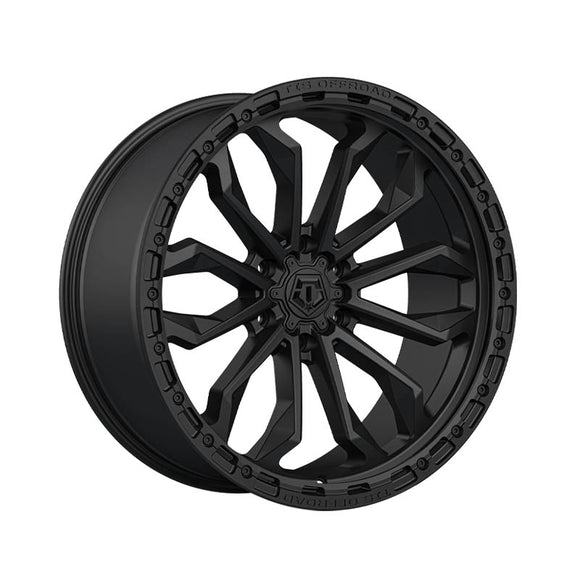 1 X TIS 556SB 20X10 8X6.50 125.2 Hub -20 Offset Black Wheel Rim