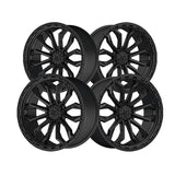1 X TIS 556SB 20X10 6X5.50 106.2 Hub -20 Offset Satin Black Wheel Rim