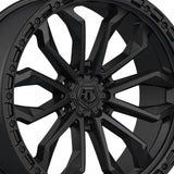 1 X TIS 556SB 17X9 6X5.50 106.2 Hub +25 Offset Black Wheel Rim