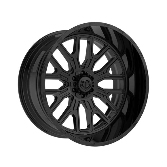 1 X TIS 560B 20X10 5X5.50/5X150 110.2 Hub -19 Offset Black Wheel Rim